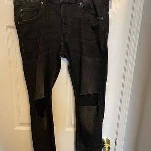 MENS H&M DISTRESSED CUT OUT DENIM JEANS